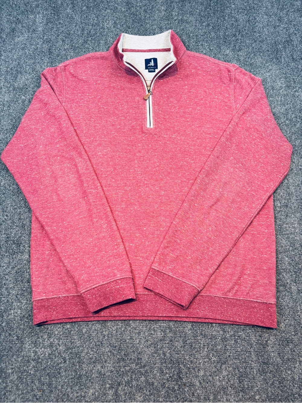 Johnnie-o 1/4 zip pullover red sweater size men’s large.
